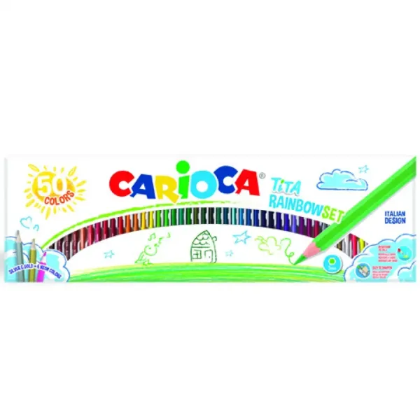 Set di 50 matite colorate Carioca Tita immagine 1