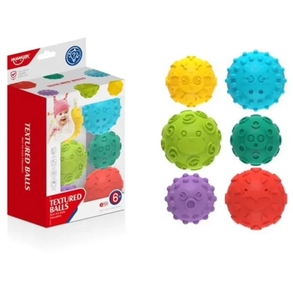 Set di 6 palline morbide colorate per lo sviluppo delle abilità immagine 1