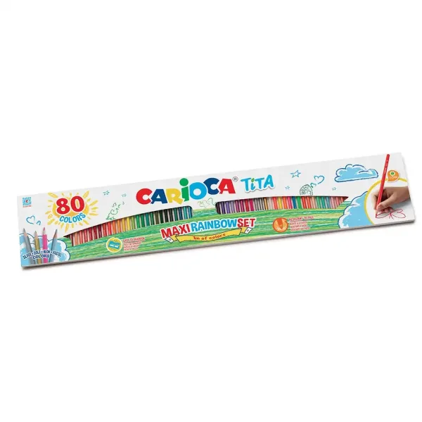 Set di 80 matite colorate Tita Maxi Rainbow - Carioca immagine 1