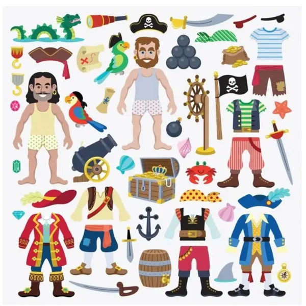 Set di adesivi gonfiabili pirata - Melissa & Doug immagine 2