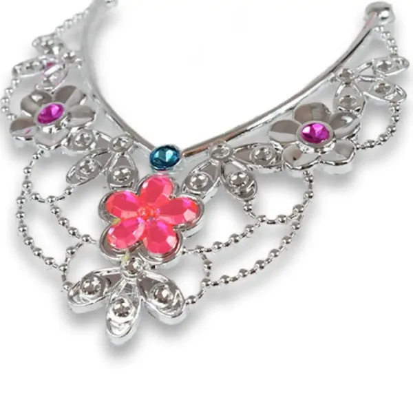 Set di bellezza da principessa con tiara, collana e bacchetta magica immagine 4