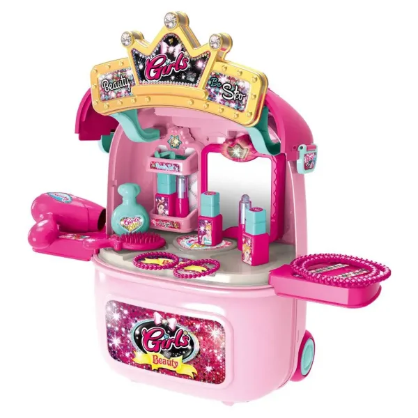 Set di bellezza in valigia portatile con luci e suoni immagine 2