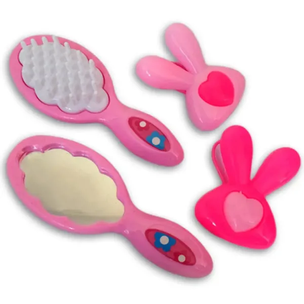Set di bellezza rosa da 10 pezzi con forbici, asciugacapelli e accessori immagine 2
