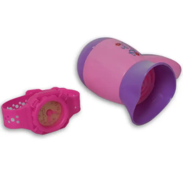 Set di bellezza rosa da 9 pezzi con scarpe, orologio e accessori immagine 3