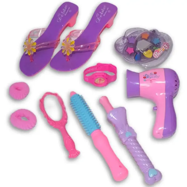 Set di bellezza rosa da 9 pezzi con scarpe, orologio e accessori immagine 5