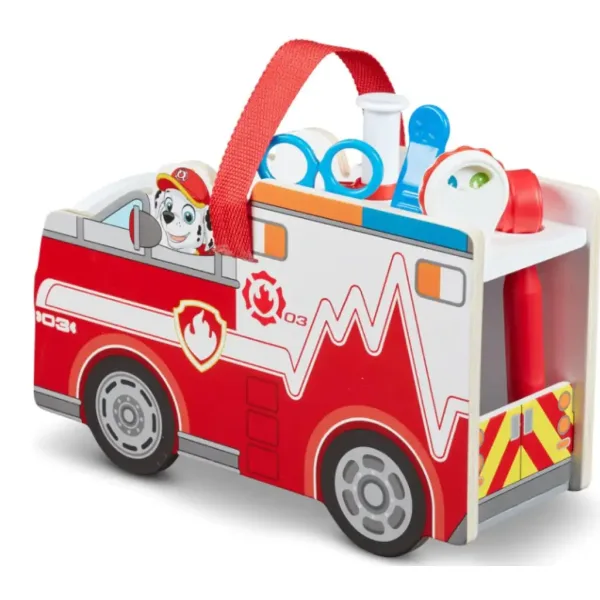 Set di camion dei pompieri di Marshall della Paw Patrol in legno con accessori - Melissa & Doug immagine 3