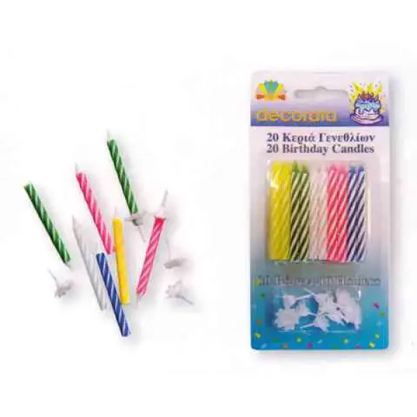 Set di candele decorative per compleanno 20 pezzi immagine 1