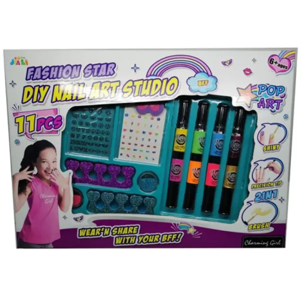 Set di decorazione unghie Fashion Star con pennarelli per unghie e accessori immagine 1