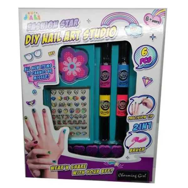 Set di decorazioni per unghie Fashion Star con adesivi e accessori immagine 1