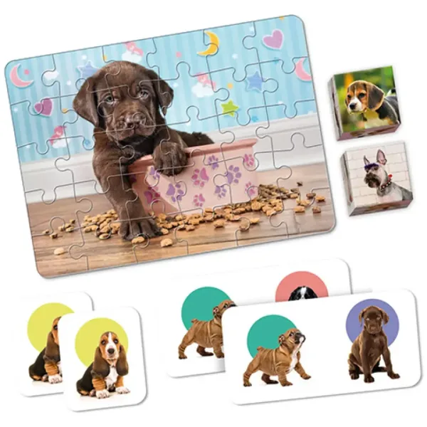 Set di giochi 4 in 1 cuccioli - Clementoni immagine 2