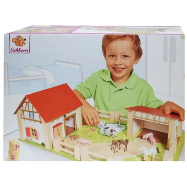Set di giochi in legno da fattoria - Eichhorn immagine 4
