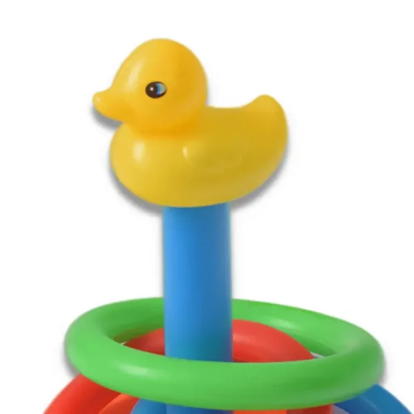 Set di gioco con anelli da lanciare con anatre colorate immagine 4