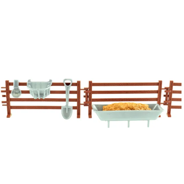 Set di gioco con cavallo marrone e cavaliere immagine 3