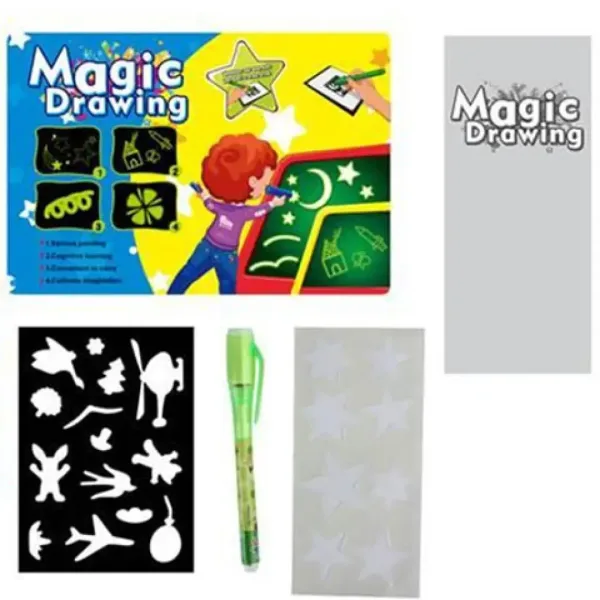 Set di lavagna magica con stencil e penna immagine 2