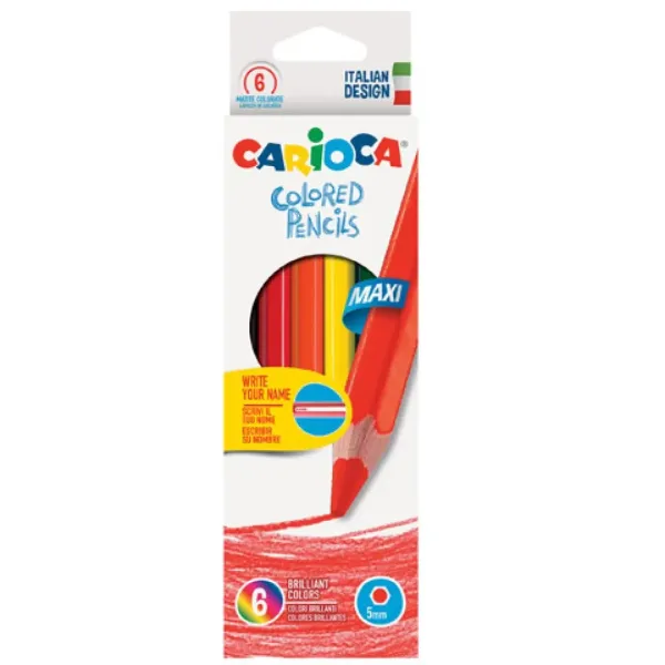 Set di matite colorate Jumbo 6 pezzi - Carioca immagine 1