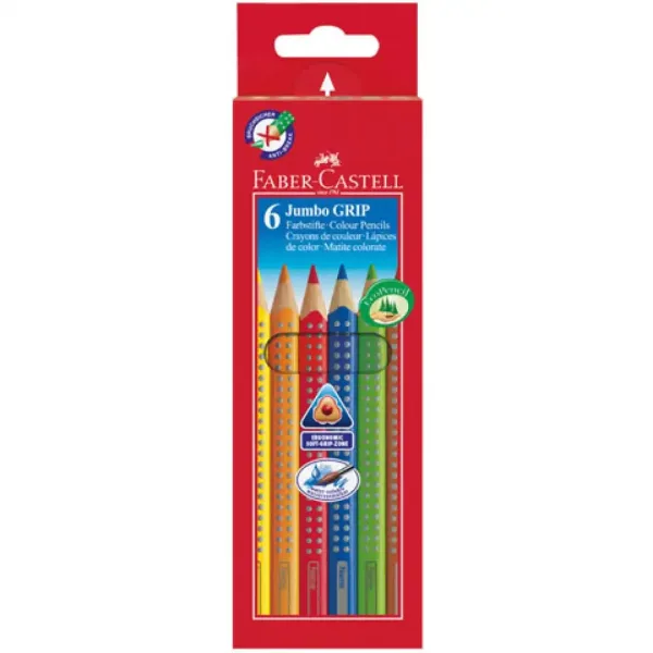 Set di matite colorate Jumbo 6 pezzi - Faber-Castell immagine 1