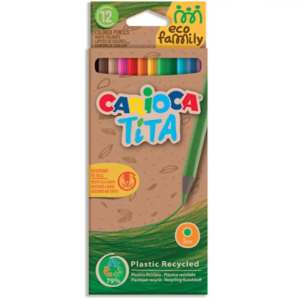 Set di matite colorate Tita Eco Family 12 pezzi - Carioca immagine 1