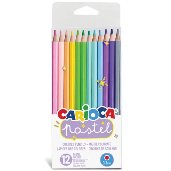 Set di matite colorate pastello 12 pezzi - Carioca immagine 1