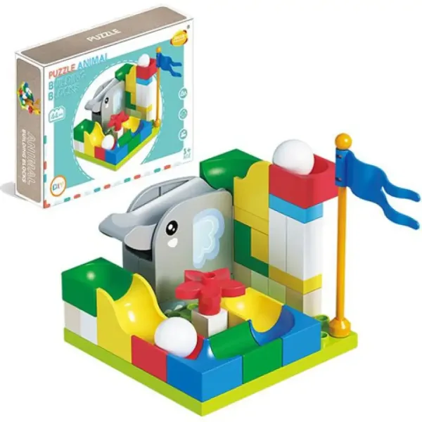 Set di mattoncini colorati con elefante, 44 pezzi immagine 1
