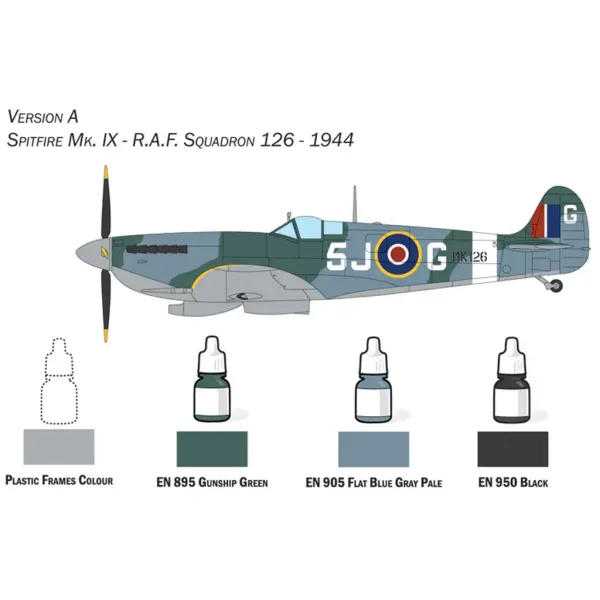 Set di modellini di aerei Italeri 1/72 Spitfire Mk. IX immagine 3