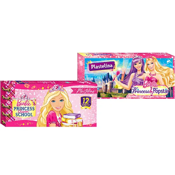 Set di pasta modellabile Barbie con 12 colori immagine 1