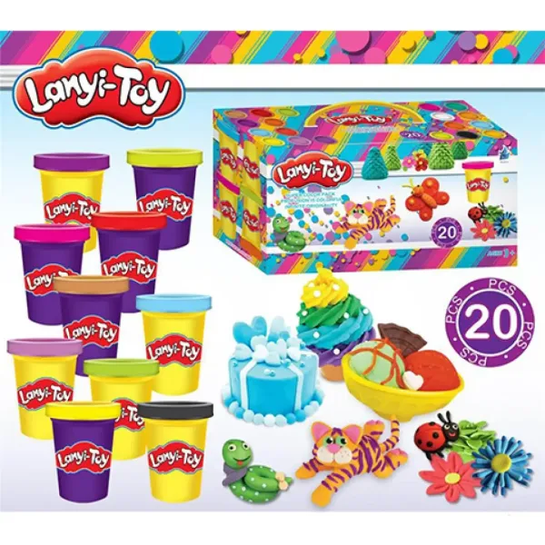Set di pasta modellabile Lanyi-Toy con strumenti per modellare immagine 2