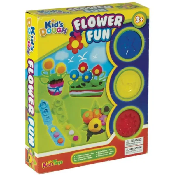 Set di pasta modellabile con fiori in 3 colori immagine 1