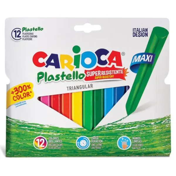 Set di pastelli colorati triangolari Jumbo 12 pezzi - Carioca immagine 1