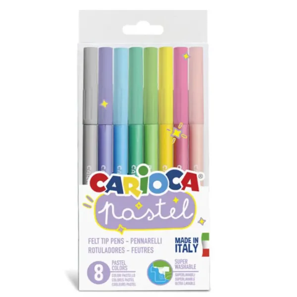 Set di pennarelli color pastello 8 pezzi - Carioca immagine 1