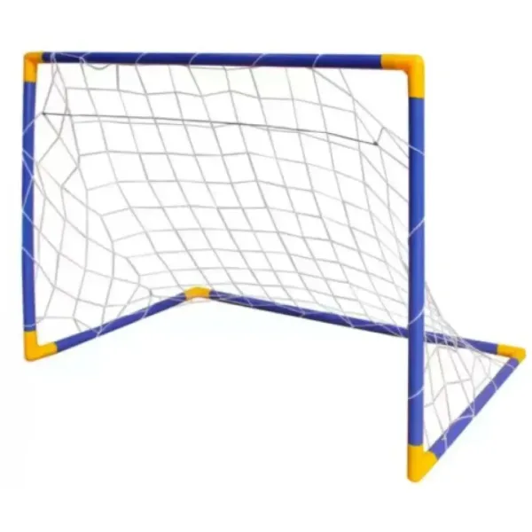 Set di porte da calcio con rete, palla e pompa immagine 2