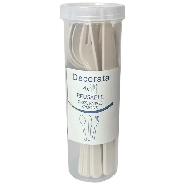 Set di posate riutilizzabili decorate da 12 pezzi immagine 1