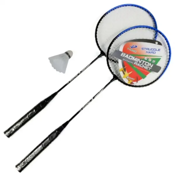 Set di racchette da badminton in metallo con borsa da trasporto e volano immagine 2