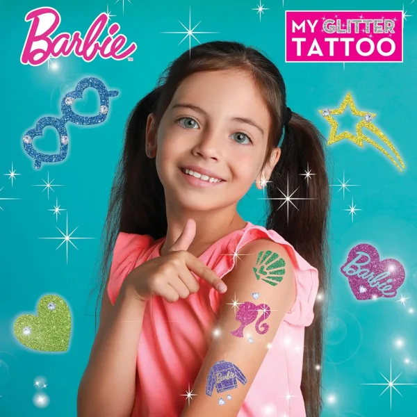 Set di tatuaggi glitter Barbie - Lisciani immagine 3