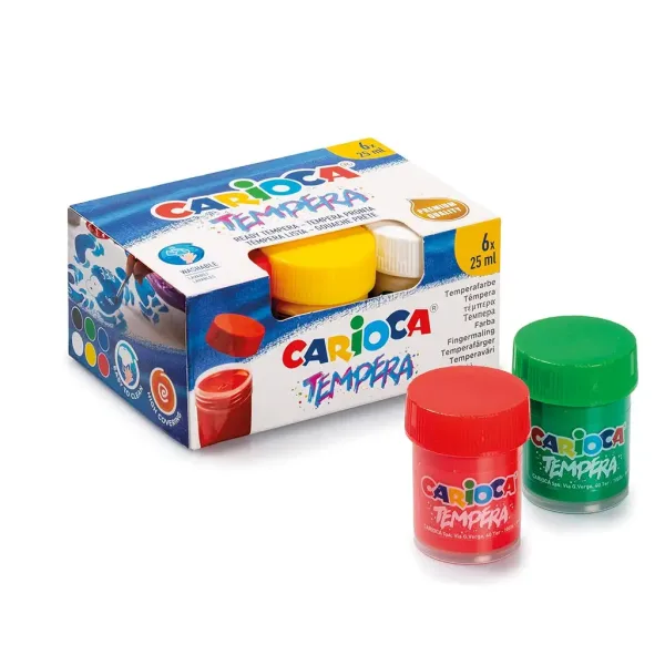 Set di tempere colorate 6x25ml - Carioca immagine 1