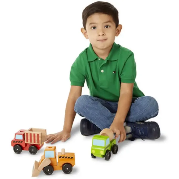 Set di veicoli da costruzione in legno - Melissa & Doug immagine 3