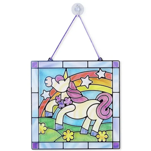 Set per creare vetrate a piombo con unicorno - Melissa & Doug immagine 1