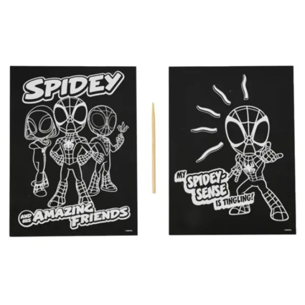 Set per creare immagini da grattare di Spider-Man, 2 pezzi - Canenco immagine 2