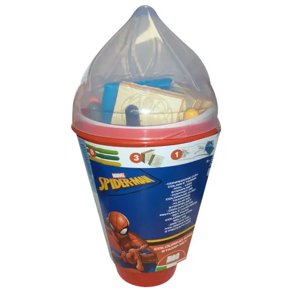 Set timbro di Spider-Man in contenitore a forma di gelato - Multiprint immagine 1