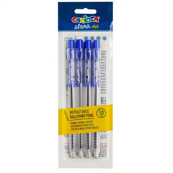 Sfera set di 4 penne a sfera colore blu - Carioca immagine 1