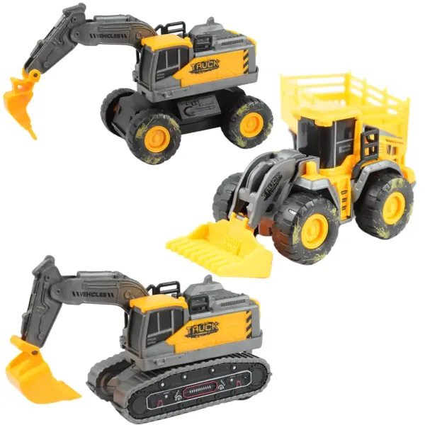 Simulation Vehicle: Set di macchine operatrici con ruote fangose in diverse varianti, confezione da 3 pezzi. immagine 4