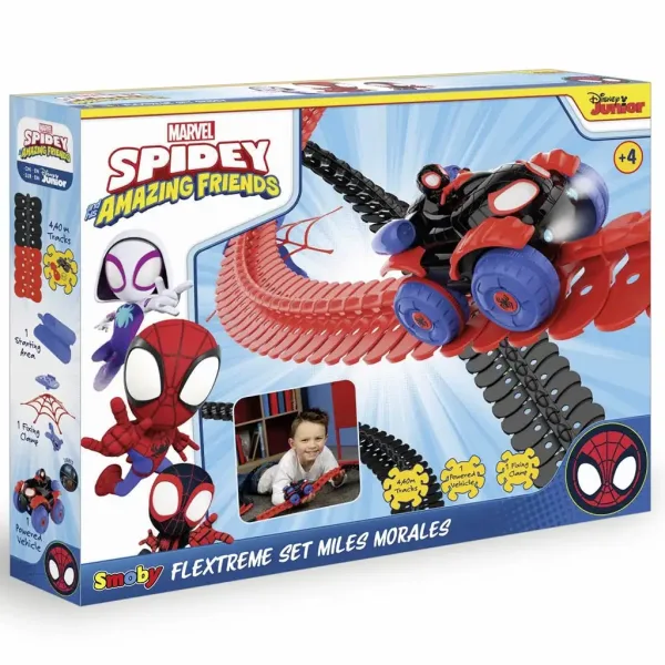 Smoby Spidey FleXtreme Miles Morales pista da corsa set - Simba Toys immagine 1