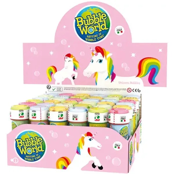 Soffiatore di bolle unicorno 60ml immagine 1