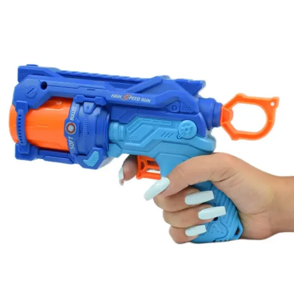 Soft Bullet: Reflex 4 pistola manuale a tamburo con bersaglio 22cm immagine 6