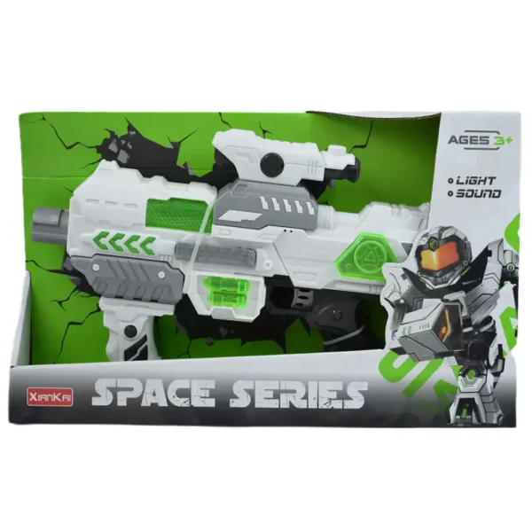 Space Series: Arma spaziale con luce e suono, supporto e mirino 40cm immagine 4