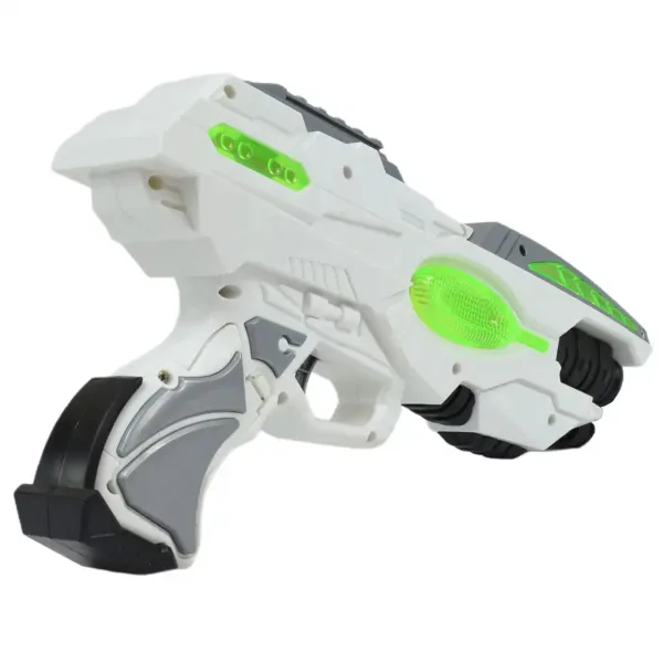 Space Series: Arma spaziale verde e bianca con luce e suono 25cm immagine 2