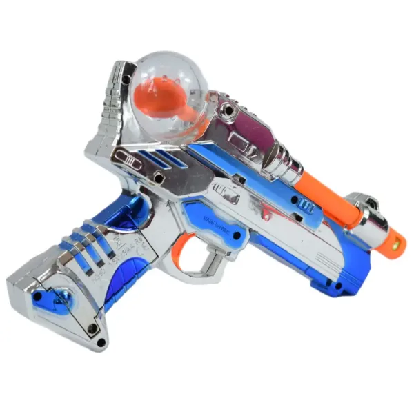 Space Warrior: Arma spaziale cromata elettrica con luci e suoni 24cm immagine 3