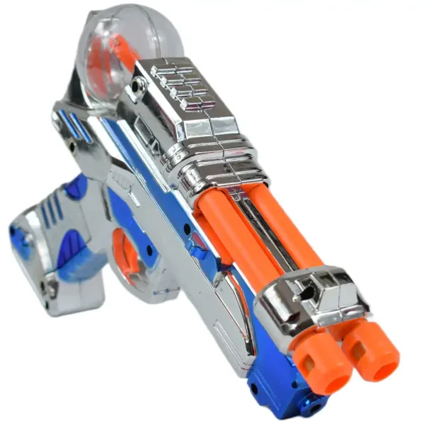 Space Warrior: Arma spaziale cromata elettrica con luci e suoni 24cm immagine 4