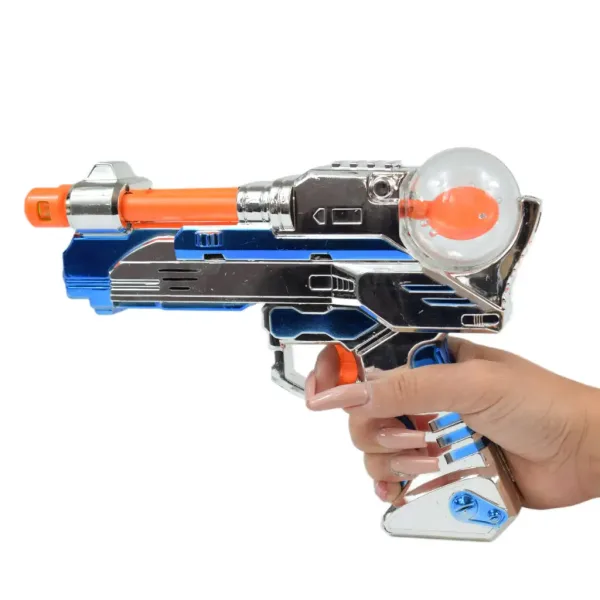 Space Warrior: Arma spaziale cromata elettrica con luci e suoni 24cm immagine 5
