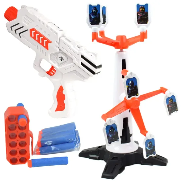 Space Wars: Pistola spara-spugne con bersaglio rotante e proiettili immagine 2