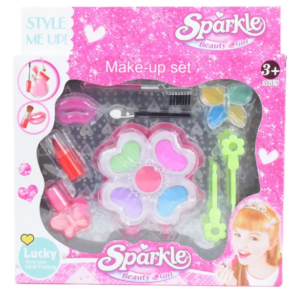 Sparkle Beauty Girl: Set di trucco con lucidalabbra e palette di trucco immagine 5